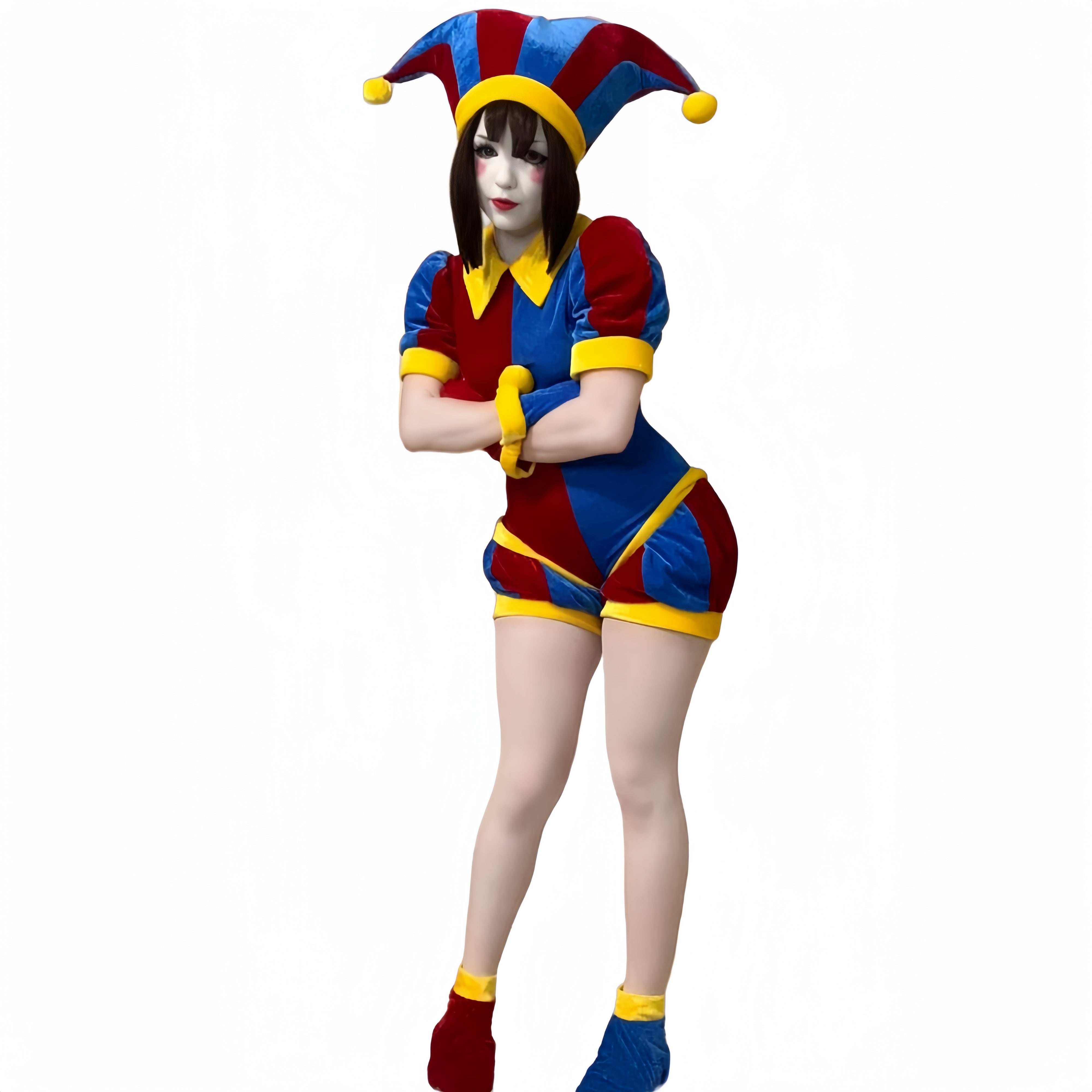 Xcoser The Amazing Digital Circus Pomni Costume Cosplay Full Set Adult  Children