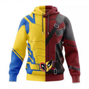 Xcoser Movie Deadpool 3 Wade Wilson Wolverine Hoodie Mens Sweatshirt Cosplay Costumes