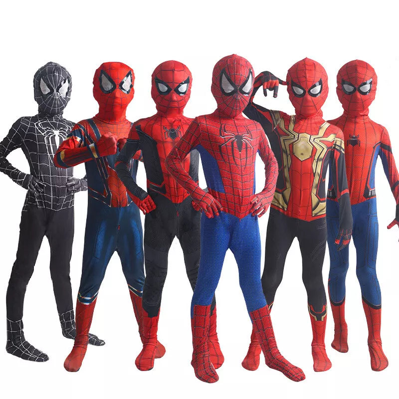 【New Arrival，Second item half price】Xcoser Kids Boys Superhero Spiderman Venom Cosplay Bodysuit