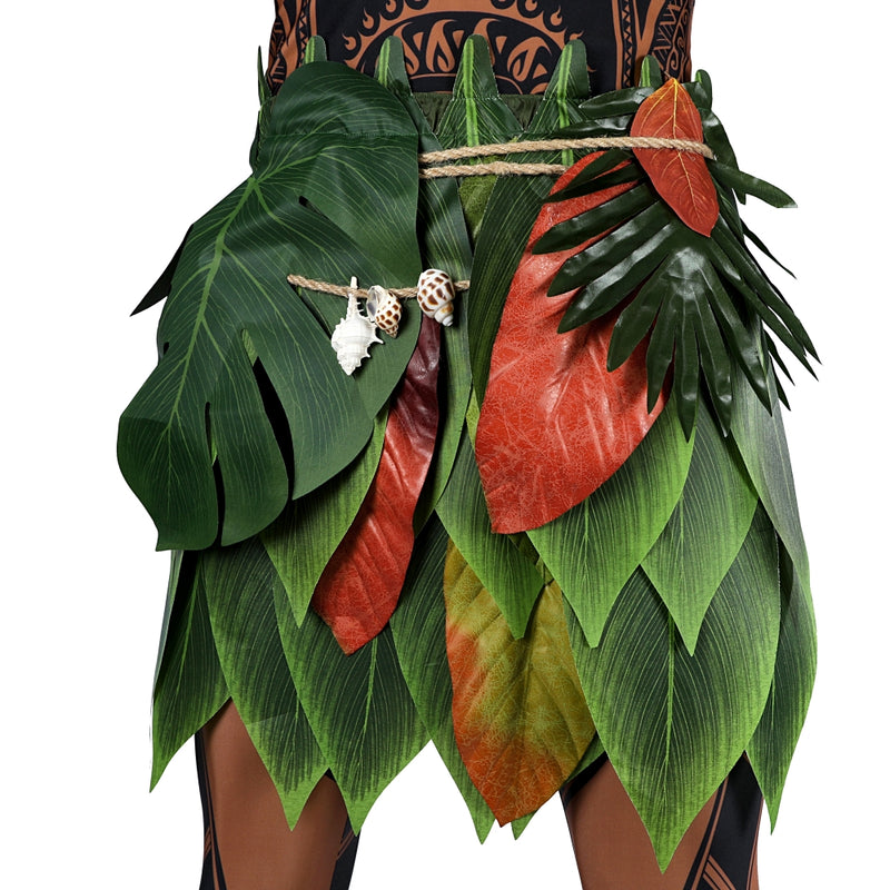 【New Arrival】Xcoser 2024 Moana 2 Maui Cosplay Costume Tattoo Jumpsuit Role Play Fancy Party Dress