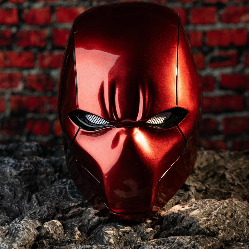 【Spring Sale-$50 off】Xcoser Red Hood Helmet Deluxe Cosplay Prop UV Bright Surface Collectors Edition