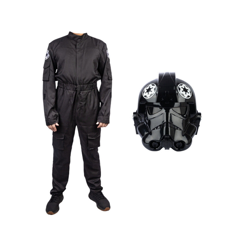 【New Arrival】Xcoser Star Wars Imperial Tie Fighter Pilot Cosplay Costume Uniform Set & Helmet