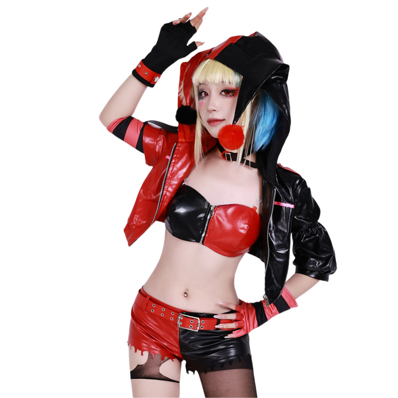 【Special deal】Xcoser Suicide Squad ISEKAI Harley Quinn Cosplay Costume-Size XS