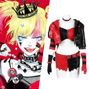 Xcoser Suicide Squad ISEKAI Harley Quinn Cosplay Costume Wig Outfit Halloween