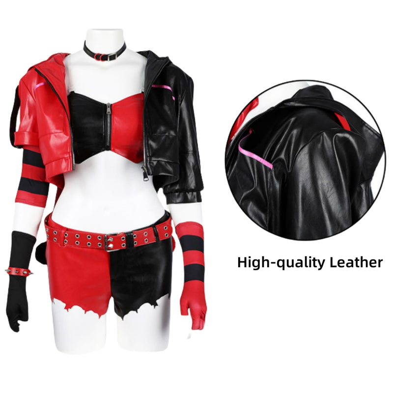 【Special deal】Xcoser Suicide Squad ISEKAI Harley Quinn Cosplay Costume-Size XS