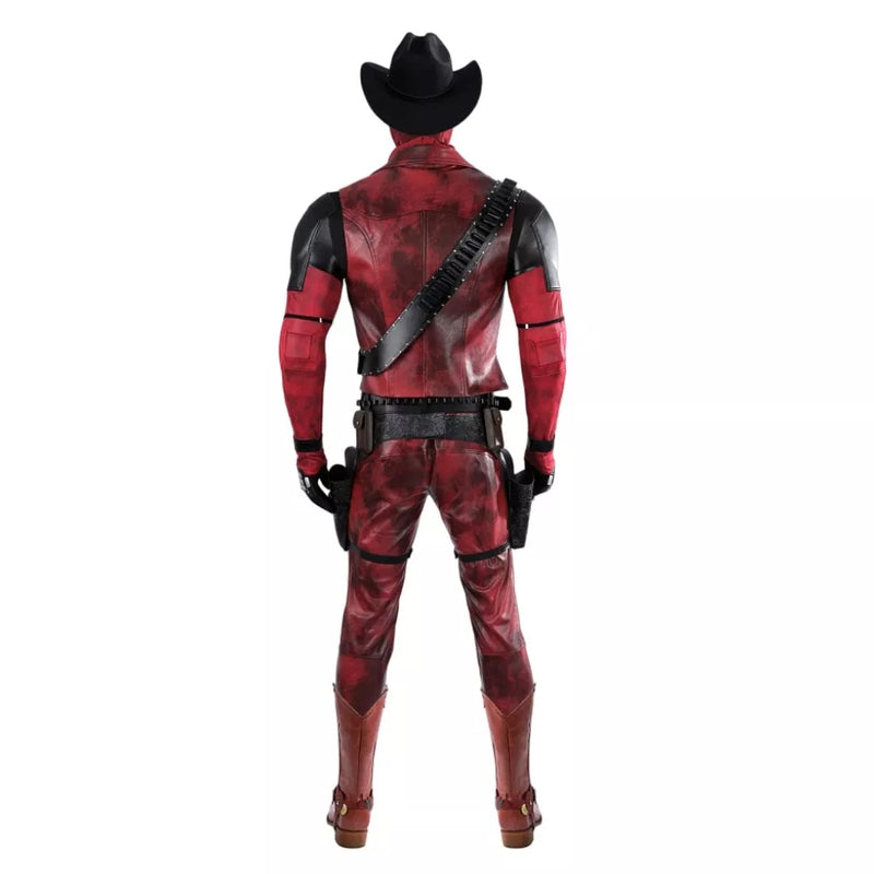 【New Arrival】Xcoser Deadpool 3 Wade Wilson Cowboy Deadpool Cosplay Costume Jumpsuit Full Set