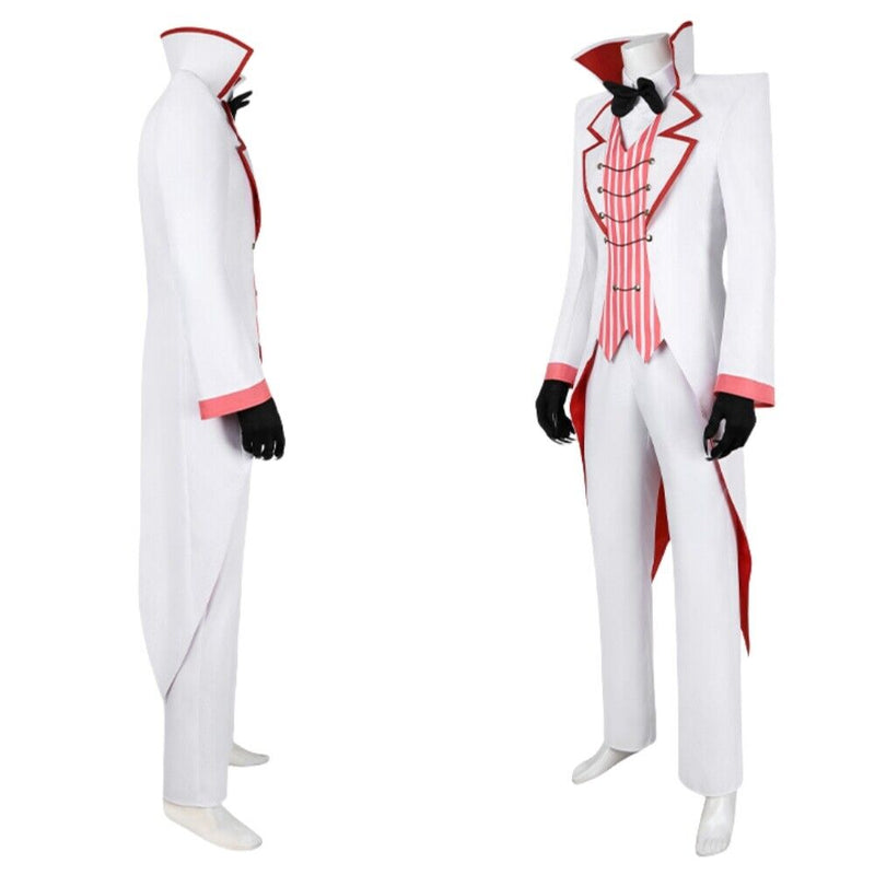 【New Arrival】Xcoser Hazbin Hotel Lucifer Morningstar Cosplay Costume Hat Gloves Full Set