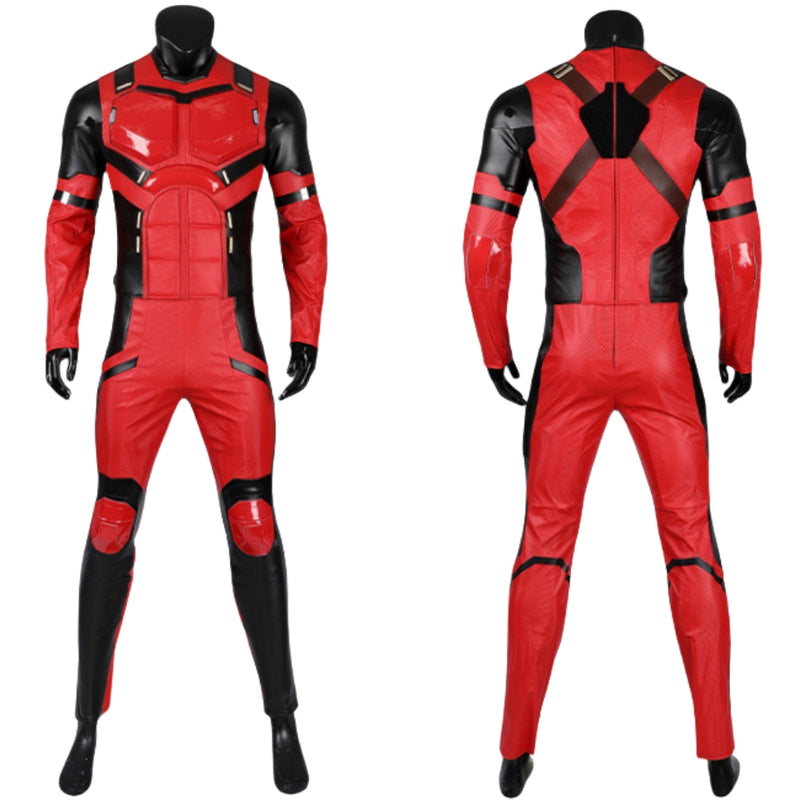 【New Arrival】Xcoser Deadpool3 Wade Wilson Bright Red Full Suit Cosplay Costume